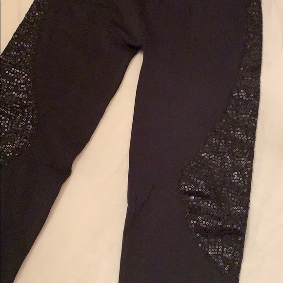 NWOT bebe black leggings with black sequins - Picture 4 of 10
